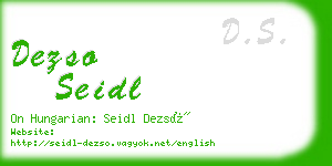 dezso seidl business card